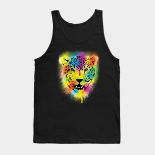 Pop Tiger Paint Drips Splatters Tank Top